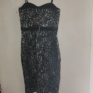 NWT Material Girl Juniors Lace Metallic Bodycon Dress